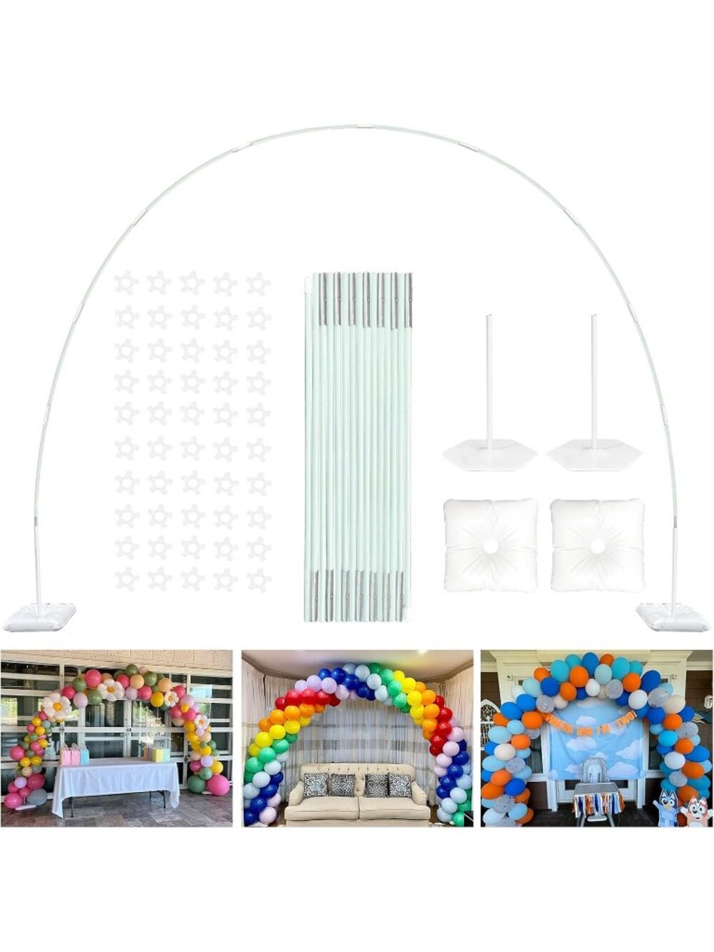 New 21 Ft Adjustable Balloon Arch Stand Kit